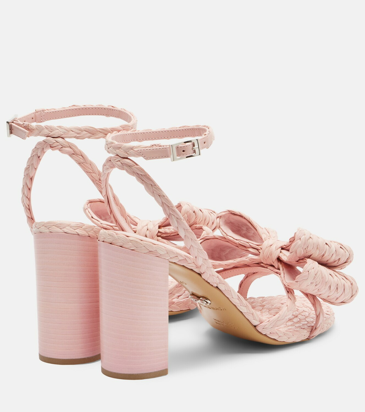 Mach & Mach Cadeau raffia-effect sandals
