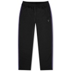 South2 West8 Men's Poly Smooth Trainer Track Pant in Black