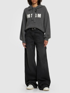 MSGM - Logo Oversized Wool Blend Knit Hoodie