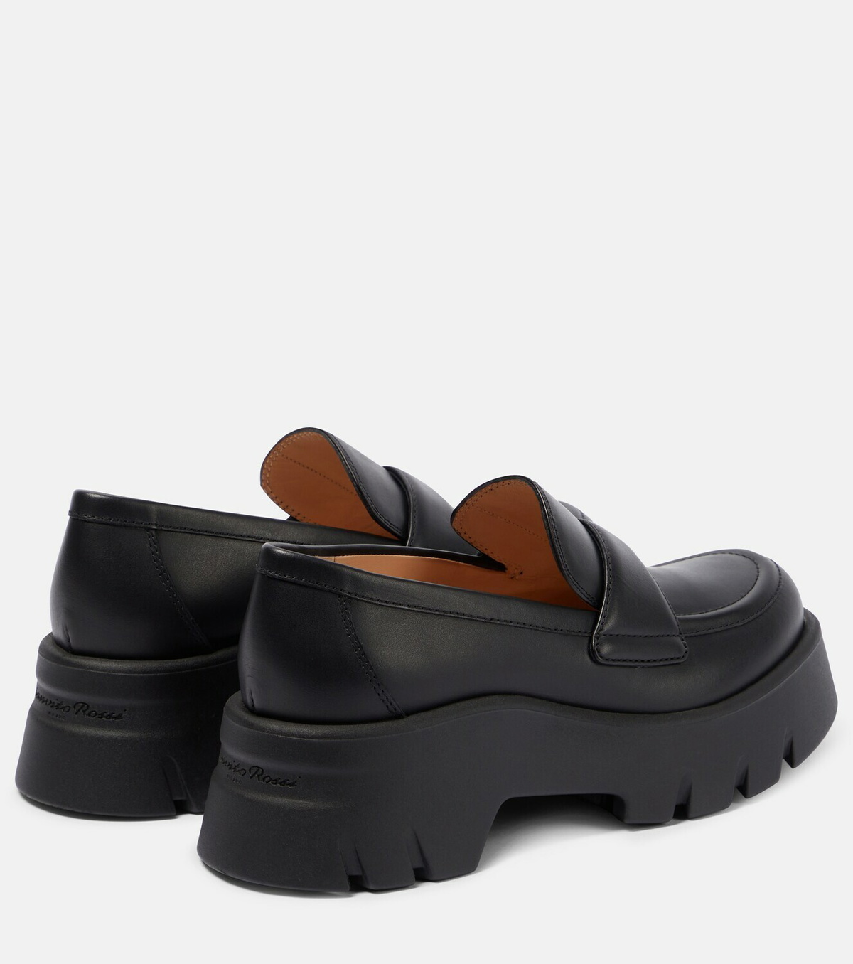 gianvito rossi leather loafers