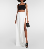 Mônot Side-slit jersey maxi skirt