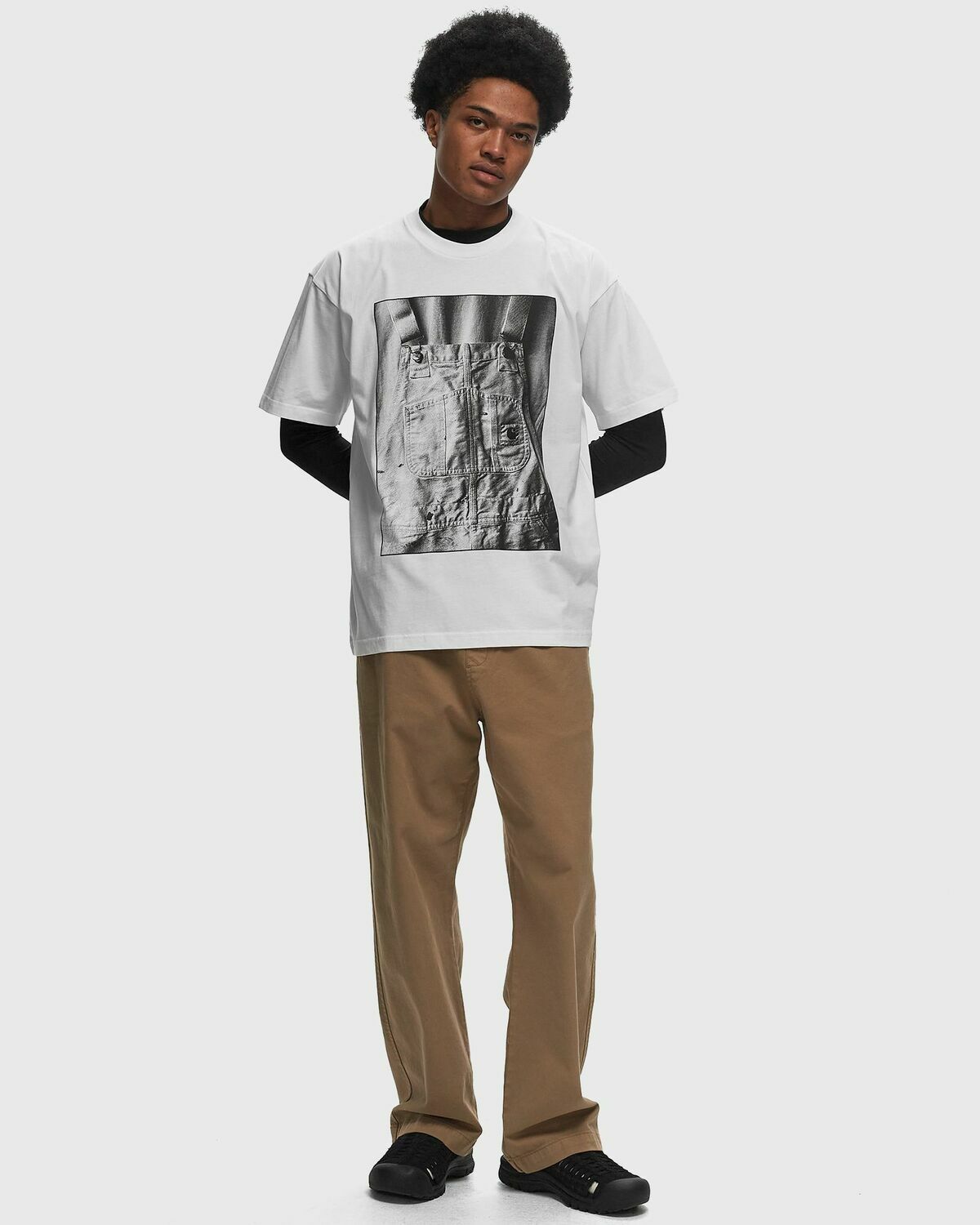 Carhartt Wip S/S Bib Overall Tee White Shortsleeves