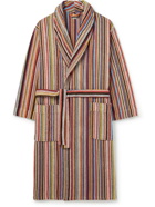 Paul Smith - Striped Cotton-Terry Hooded Robe - Multi