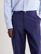 Beams Plus - Straight-Leg Herringbone Cotton Trousers - Blue