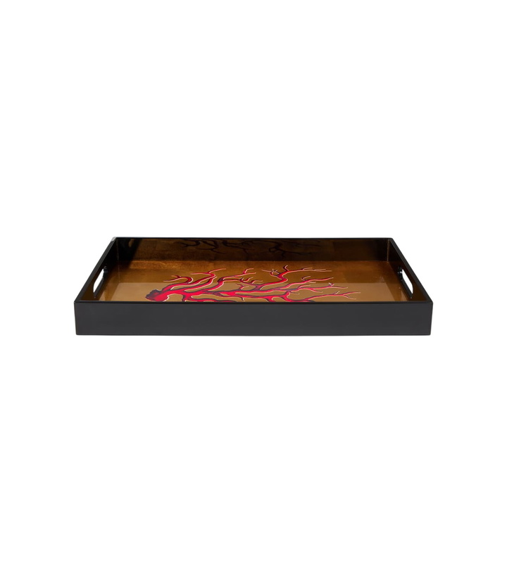 Photo: Les-Ottomans Lacquered wooden decorative tray