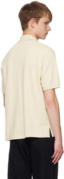 AURALEE Ivory Two-Button Polo