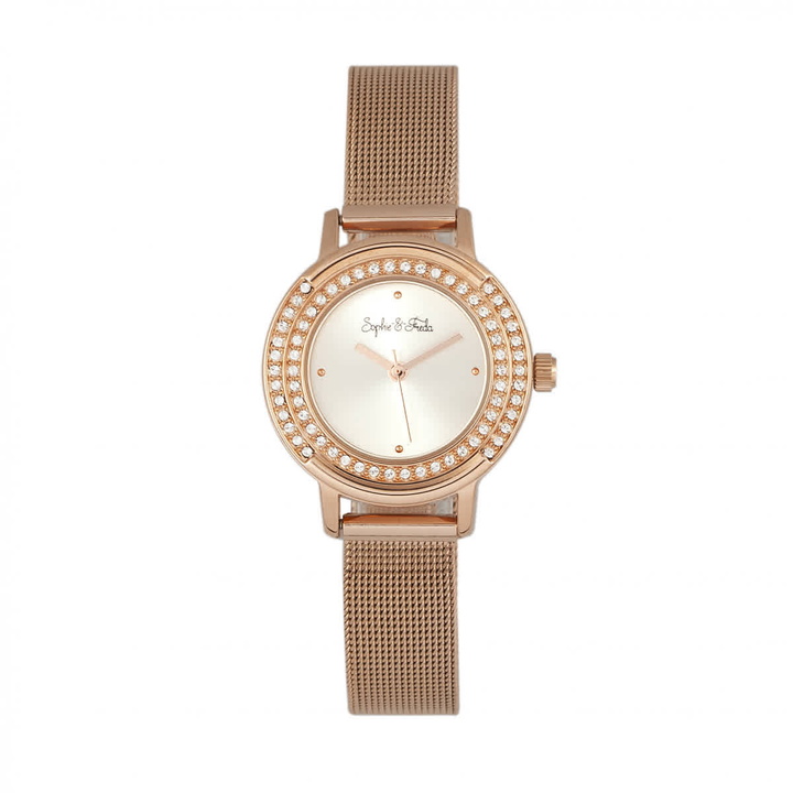 Photo: Sophie And Freda Cambridge Crystal Silver Dial Ladies Watch SF4102