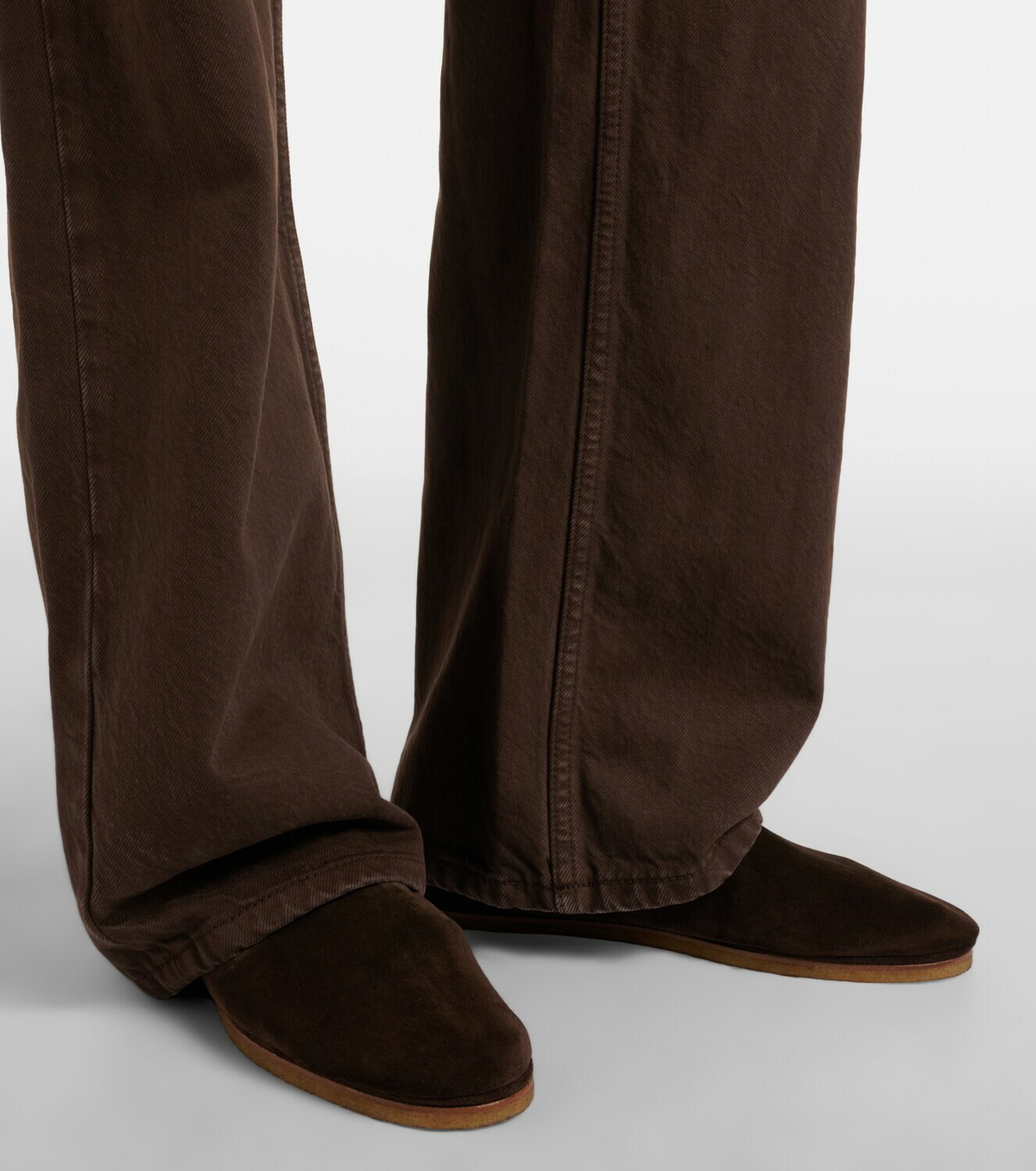 The Row Perrick suede ballet flats