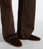 The Row Perrick suede ballet flats