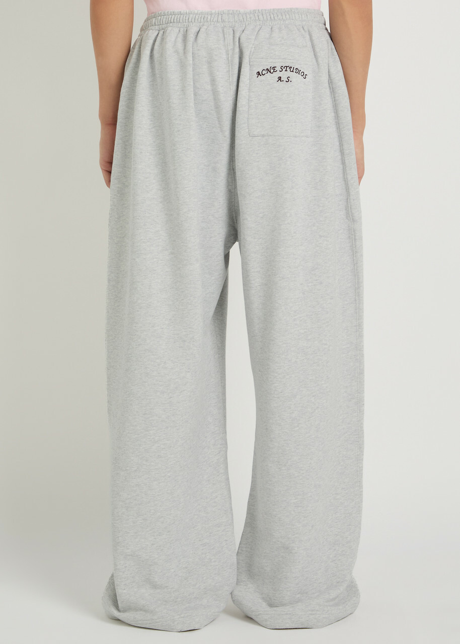 Acne Studios Logo-embroidered Cotton-blend Sweatpants Grey