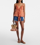 Poupette St Barth Maja ruffled chiffon top
