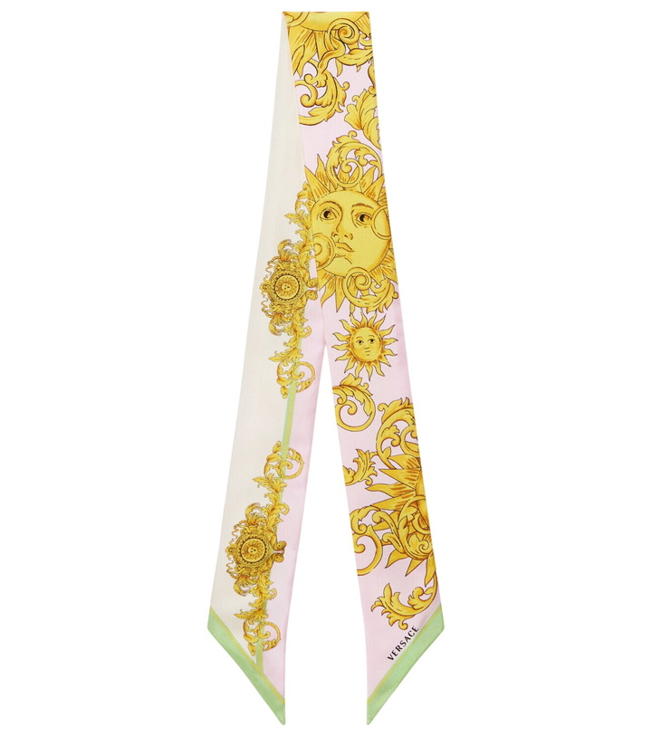 Photo: Versace Printed silk twill scarf