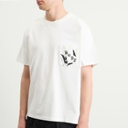 Bode Men's Beaded Leaf Pocket T-Shirt in White