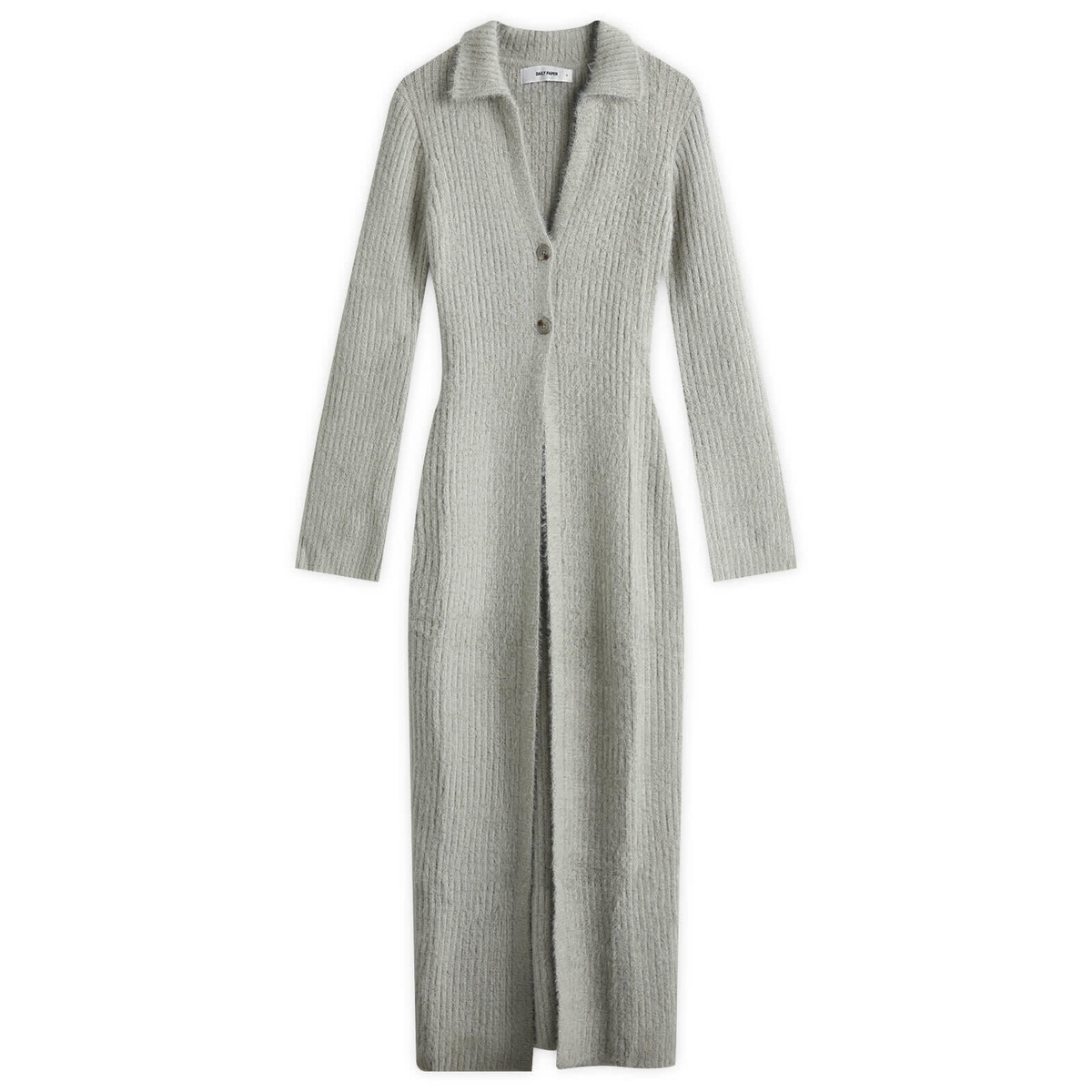 Daily Paper Women's Fluffy Long Cardigan in Ultimate Gray
