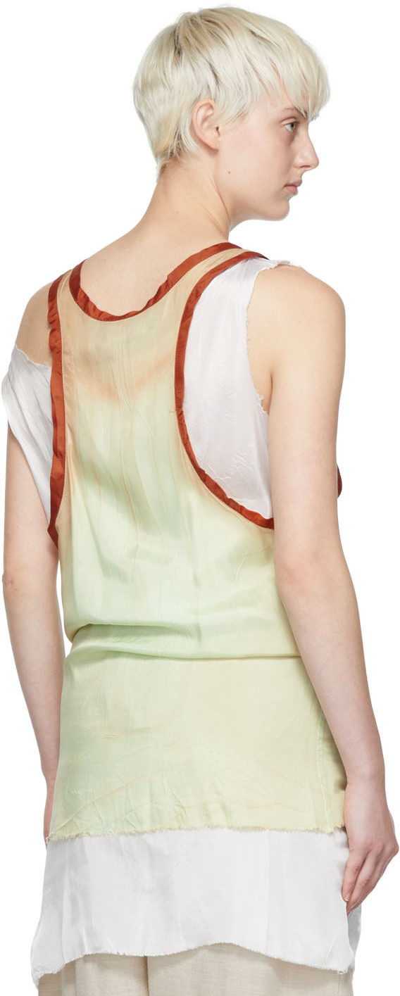 Edward Cuming Tan Viscose Tank Top Edward Cuming