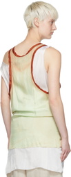 Edward Cuming Tan Viscose Tank Top