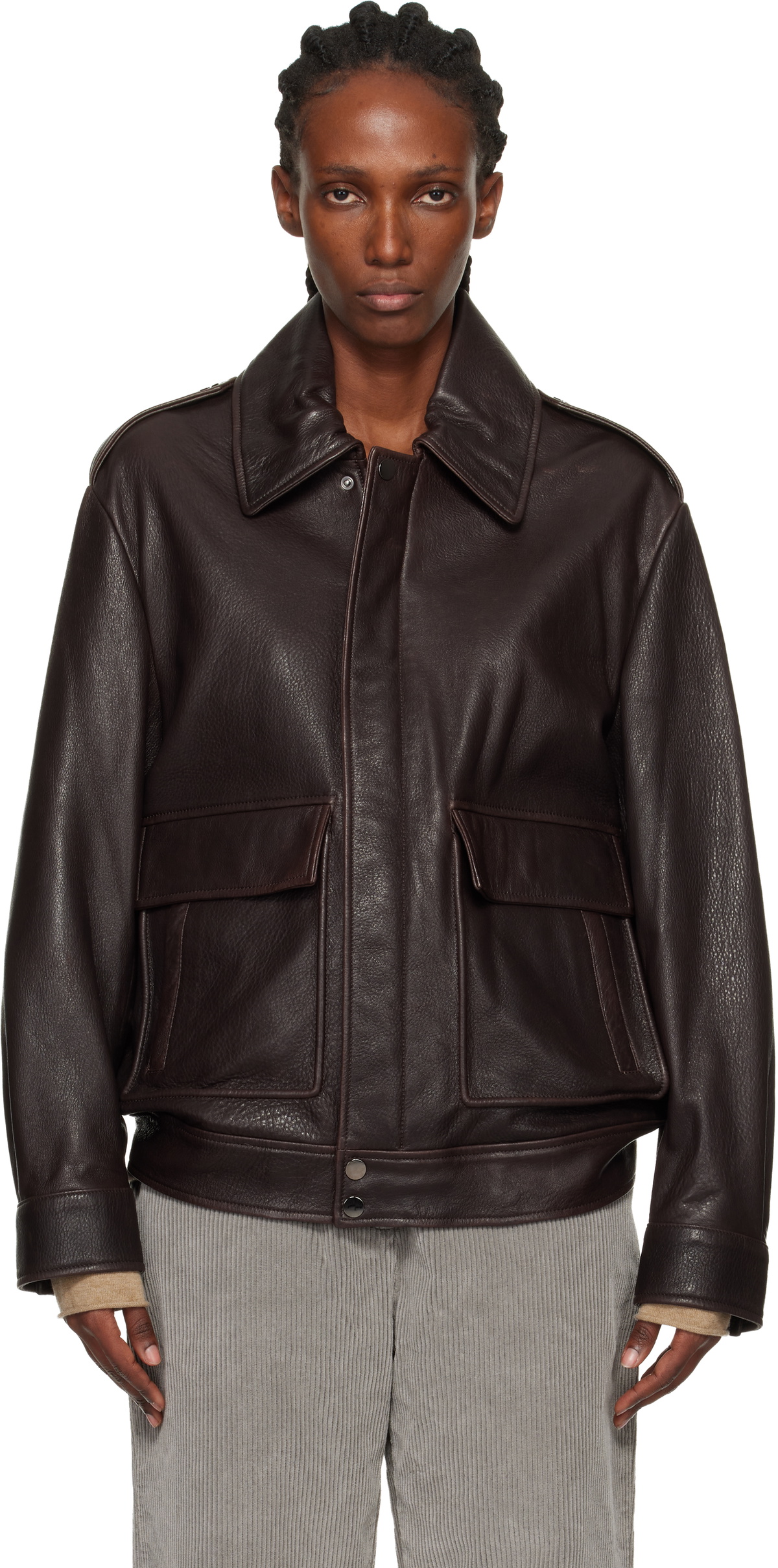 Nour Hammour Brown Drey 'The It Girl' Jacket