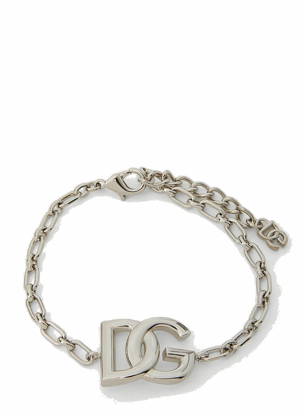 Photo: Dolce & Gabbana - Logo Plaque Bracelet in Silver