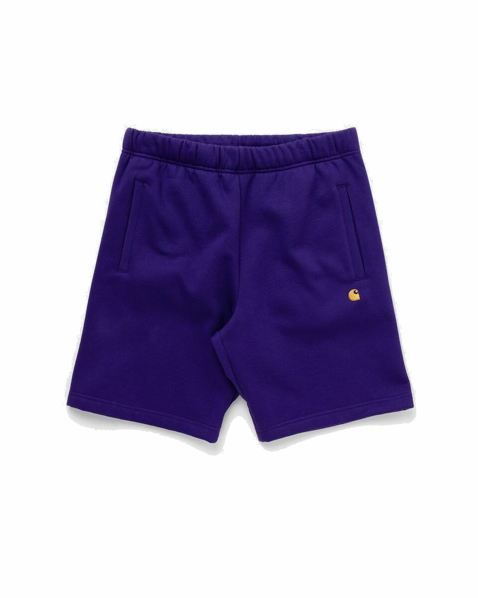 Photo: Carhartt Wip Chase Sweat Short Purple - Mens - Sport & Team Shorts