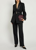 Victoria Beckham Belted Canvas Blazer Black