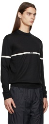 MSGM Black Knit Logo Sweater