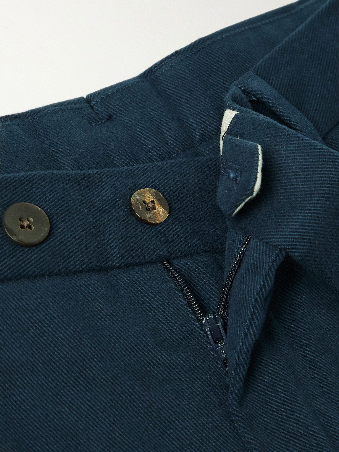 Thom Sweeney - Straight-Leg Cotton-Twill Trousers - Blue