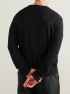 Maison Kitsuné - Slim-Fit Logo-Appliquéd Wool Sweater - Black