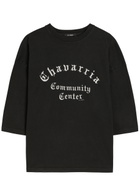 Willy Chavarria Buffalo Printed Cotton T-shirt Black