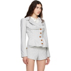 Vivienne Westwood Gray Drunken Tailored Blazer