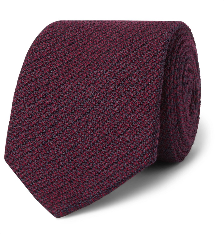 Photo: Canali - 8cm Wool and Silk-Blend Jacquard Tie - Burgundy