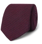 Canali - 8cm Wool and Silk-Blend Jacquard Tie - Burgundy