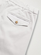 Altea - Dumbo Straight-Leg Stretch Lyocell and Cotton-Blend Twill Trousers - Gray