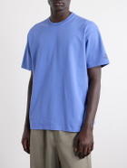 A Kind Of Guise - Basso Ciao a Tutti Logo-Print Cotton-Jersey T-Shirt - Blue