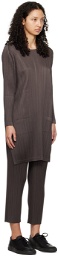 PLEATS PLEASE ISSEY MIYAKE Gray Monthly Colors January Minidress