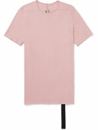 DRKSHDW by Rick Owens - Level Webbing-Trimmed Panelled Cotton-Jersey T-Shirt - Pink