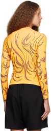 Pushbutton SSENSE Exclusive Yellow Crying Girl Long Sleeve T-Shirt