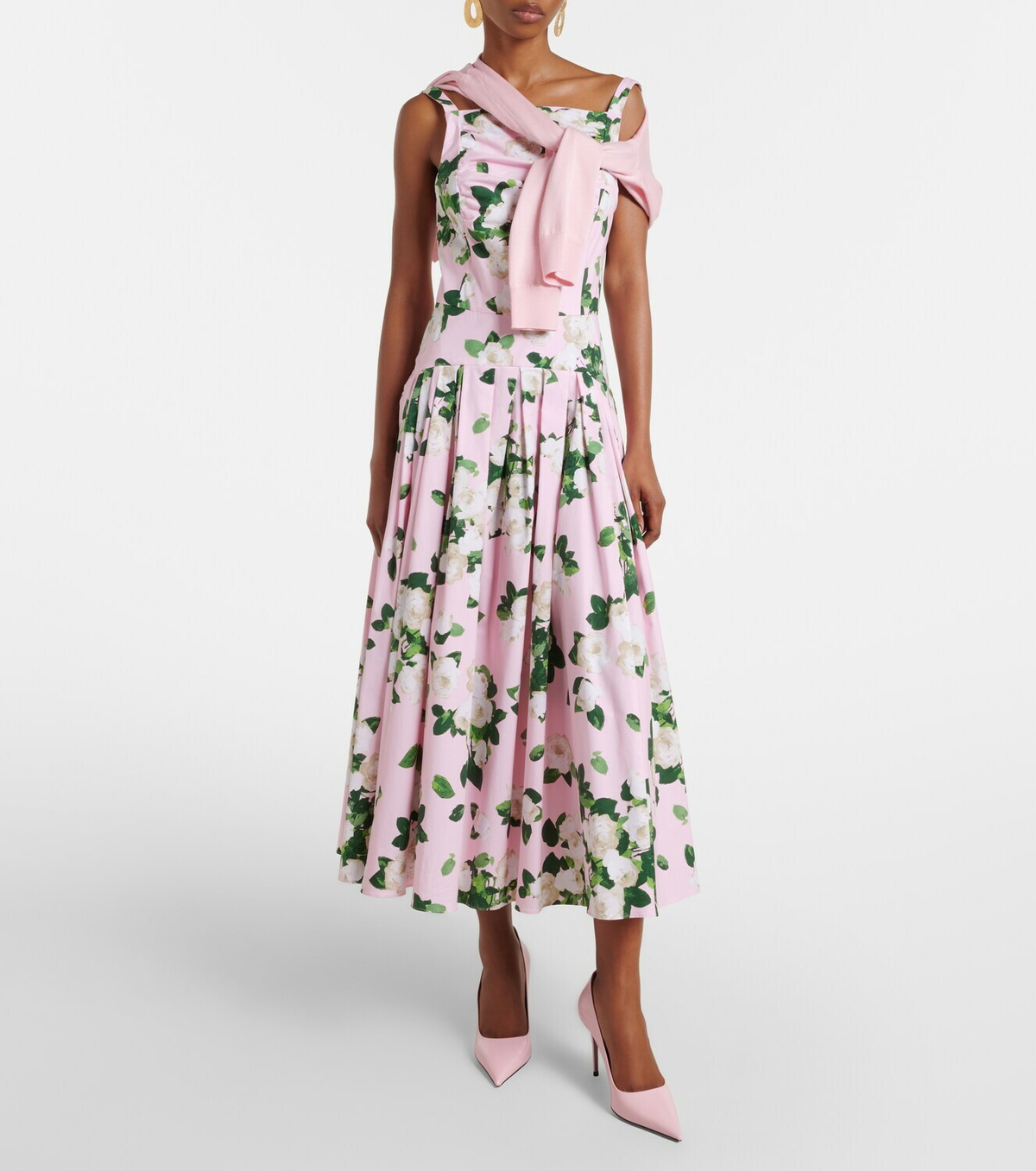 Carolina Herrera Cropped silk and cotton cardigan