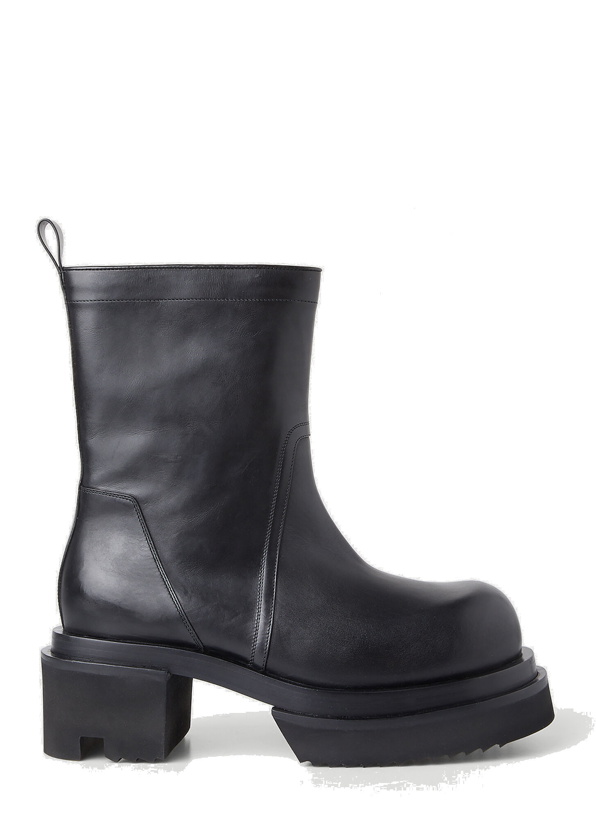 Photo: Tread Sole Leather Boots in Black