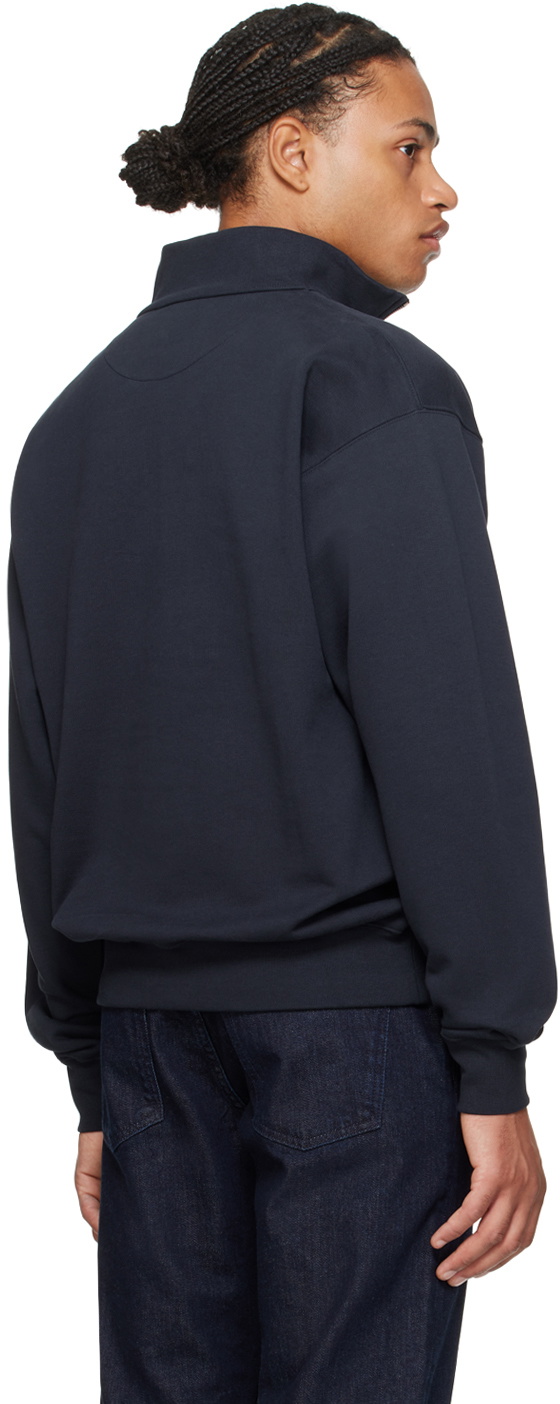 Bally Navy Embroidered-Logo Sweatshirt