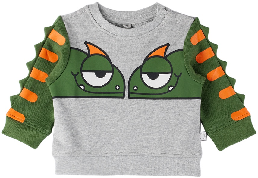 Photo: Stella McCartney Baby Gray & Green Double Gecko Sweatshirt