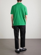 Thom Browne - Logo-Appliquéd Striped Cotton-Piqué Polo Shirt - Green