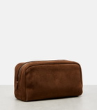 The Row Astra Small suede pouch