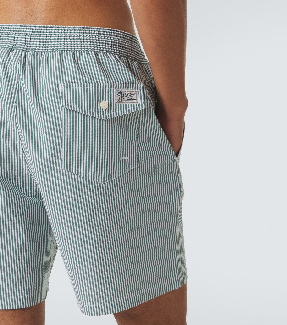 Polo Ralph Lauren Traveler striped seersucker swim trunks