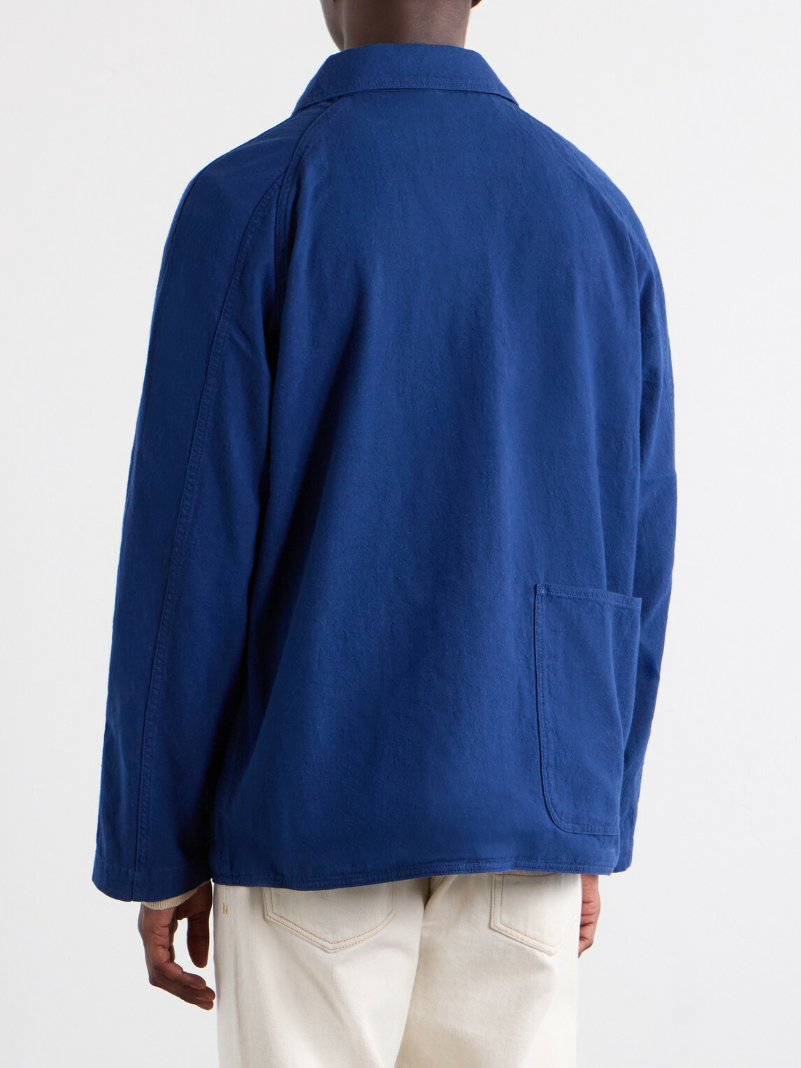 Drake's - Cotton and Linen-Blend Chore Jacket - Blue