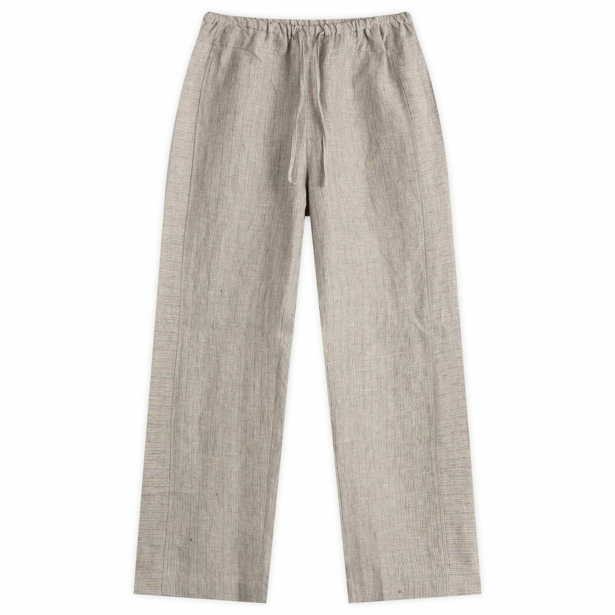 Deiji Studios Women's Double Waist Linen Pants in Haze Blue