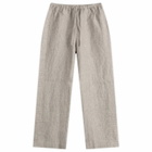 Deiji Studios Women's Double Waist Linen Pants in Haze Blue