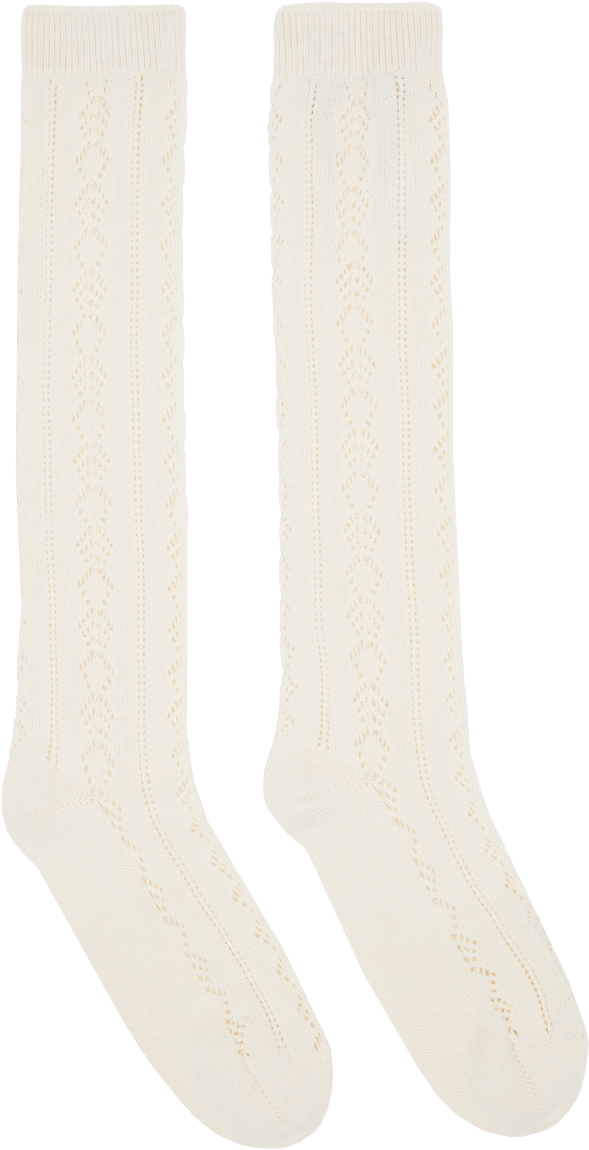 Valentino Garavani Off-White Cotton Socks