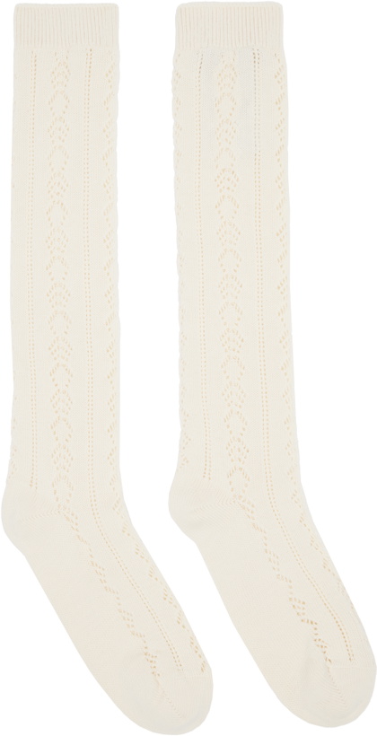 Photo: Valentino Garavani Off-White Cotton Socks