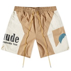 Rhude Men's Senna Flight Short in Tan/Cream