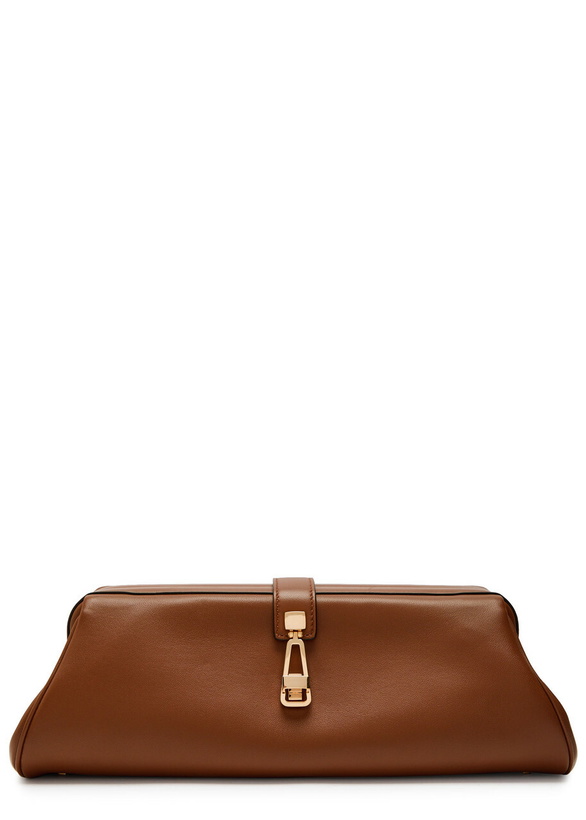 Photo: Gabriela Hearst Baguette Leather Clutch bag - Tan - One Size